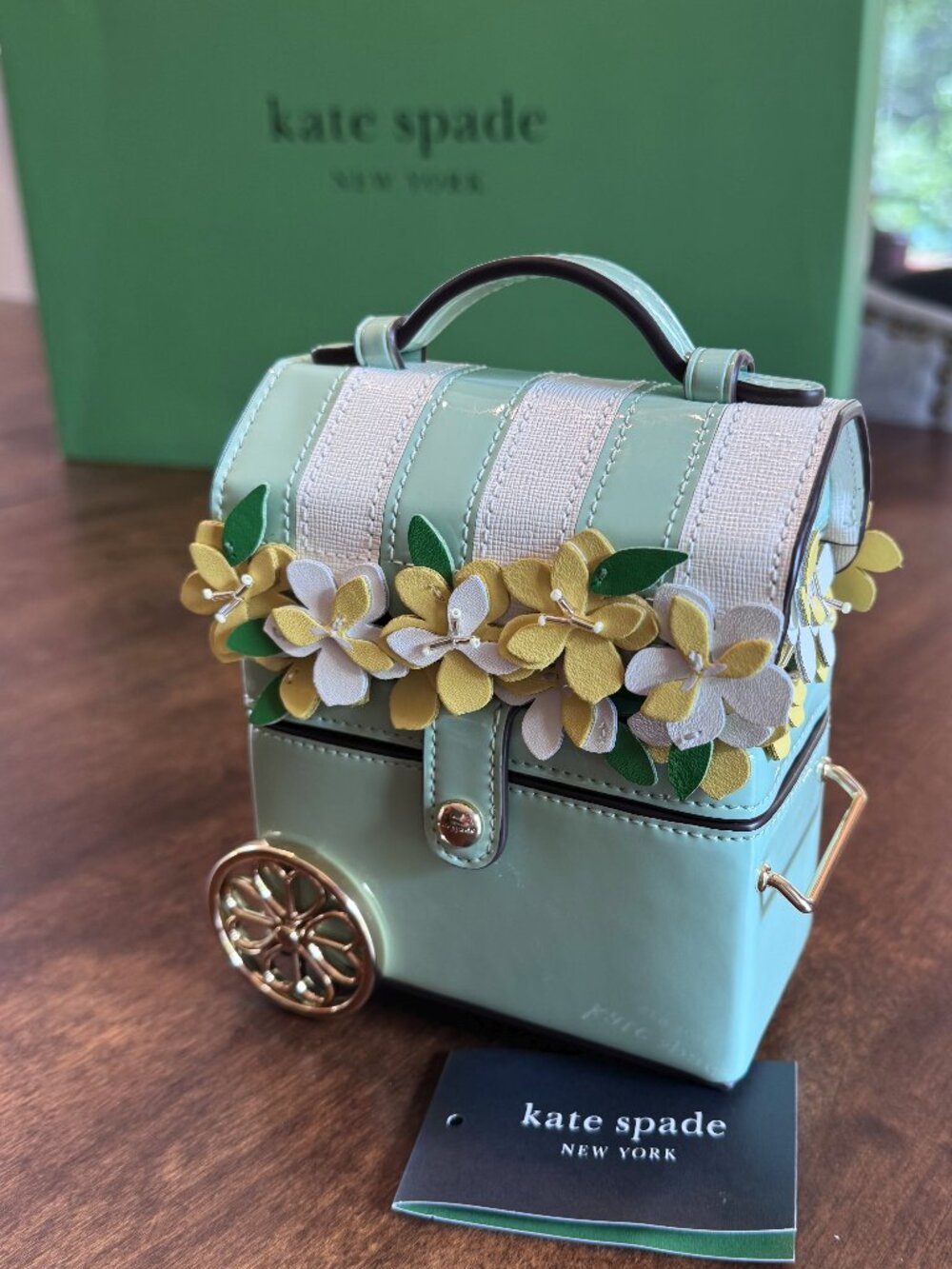 Kate Spade Fresh Picks Flower Cart Jewelry Case KK739 NEW